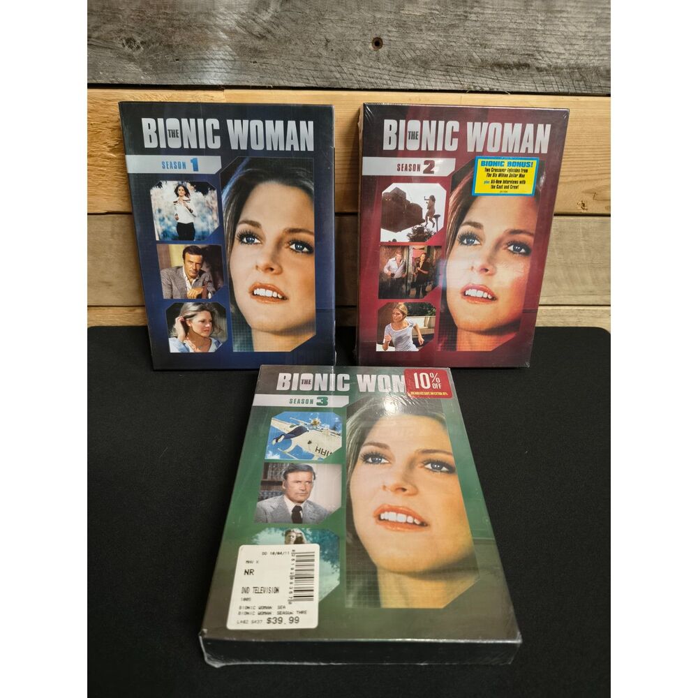 NEW & Sealed The Bionic Woman TV Series Seasons 1, 2, 3 DVD Box Sets